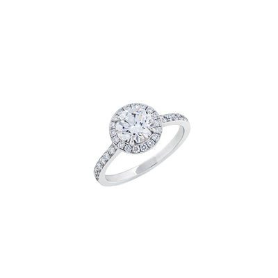 Diamond Set Classic Halo Ring
