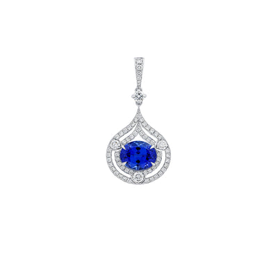 High Jewellery Tanzanite and Diamond Droplet Pendant
