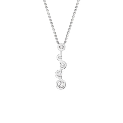 18K White Gold Echo Diamond Pendant